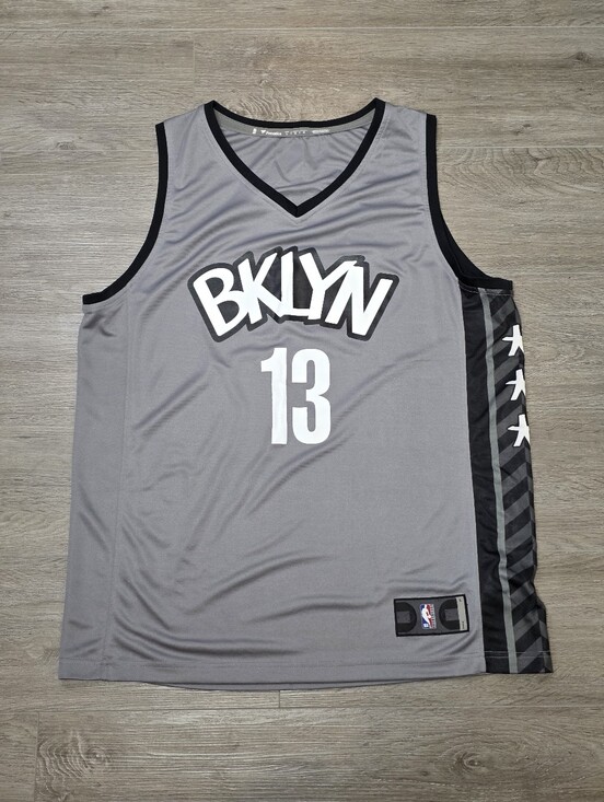 Fanatics Other - Fanatics James Harden #13 Brooklyn Nets Jordan Swigman Jersey NBA Men Large Grey